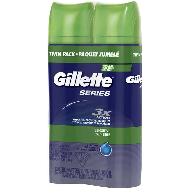 Gillette Series Soothing Shave Gel for Men with Aloe Vera, Twin Pack, 14 oz Gillette Series Soothing Shave Gel for Men with Aloe Vera, Twin Pack, 14 oz