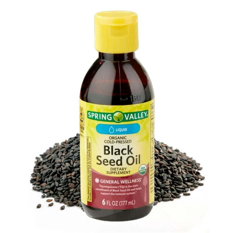 Spring Valley Organic Cold-Pressed Black Seed Oil, Liquid Dietary Supplement, 6 fl oz Spring Valley Organic Cold-Pressed Black Seed Oil, Liquid Dietary Supplement, 6 fl oz