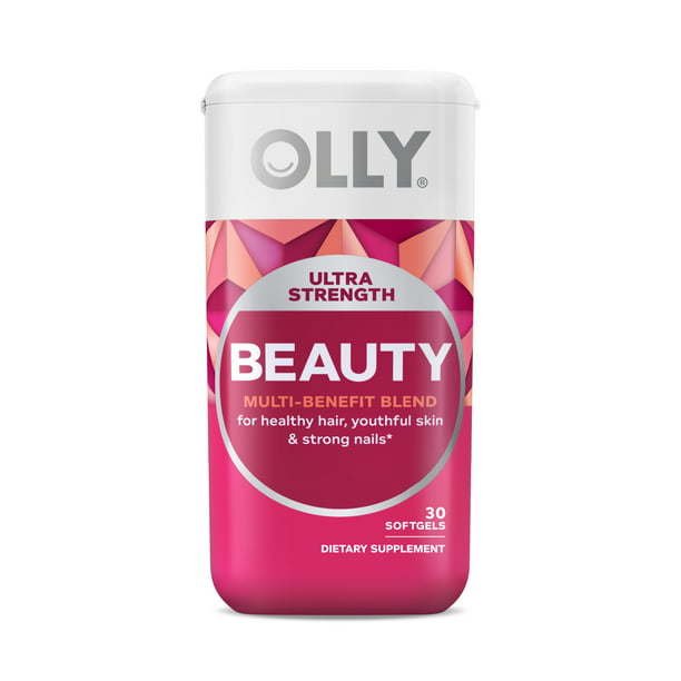 OLLY Ultra Strength Beauty Softgels, Healthy Hair, Skin and Nails, Supplement, 30 Count OLLY Ultra Strength Beauty Softgels, Healthy Hair, Skin and Nails, Supplement, 30 Count