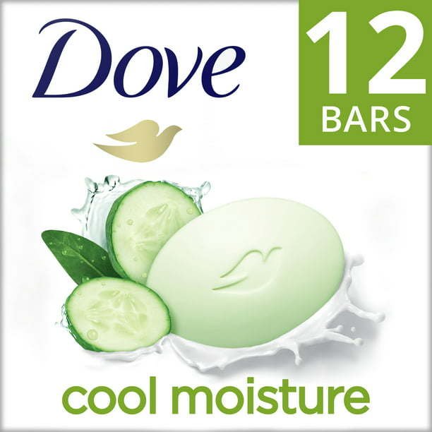 Dove Beauty Bar Cucumber & Green Tea More Moisturizing Than Bar Soap, 3.75 oz, 12 Bars Dove Beauty Bar Cucumber & Green Tea More Moisturizing Than Bar Soap, 3.75 oz, 12 Bars