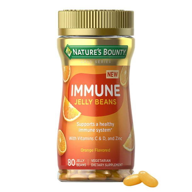 Nature's Bounty Vitamin C; D; & Zinc for Immune Support Jelly Beans; Orange; 80 Count Nature's Bounty Vitamin C; D; & Zinc for Immune Support Jelly Beans; Orange; 80 Count