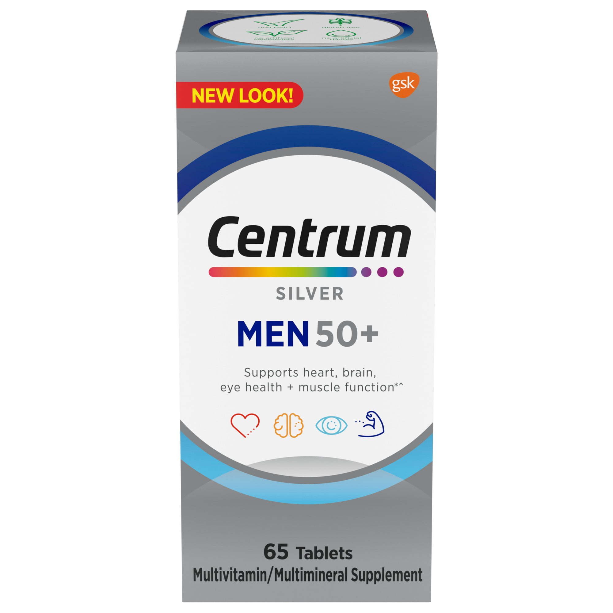 Centrum Silver Multivitamin for Men 50 Plus Multimineral Supplement; 65 Count Centrum Silver Multivitamin for Men 50 Plus Multimineral Supplement; 65 Count