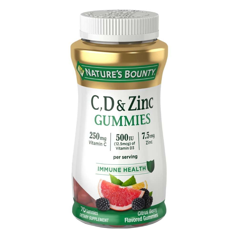 Nature's Bounty Vitamins & Zinc Immune Support Citrus Berry Gummies; 70 Count Nature's Bounty Vitamins & Zinc Immune Support Citrus Berry Gummies; 70 Count