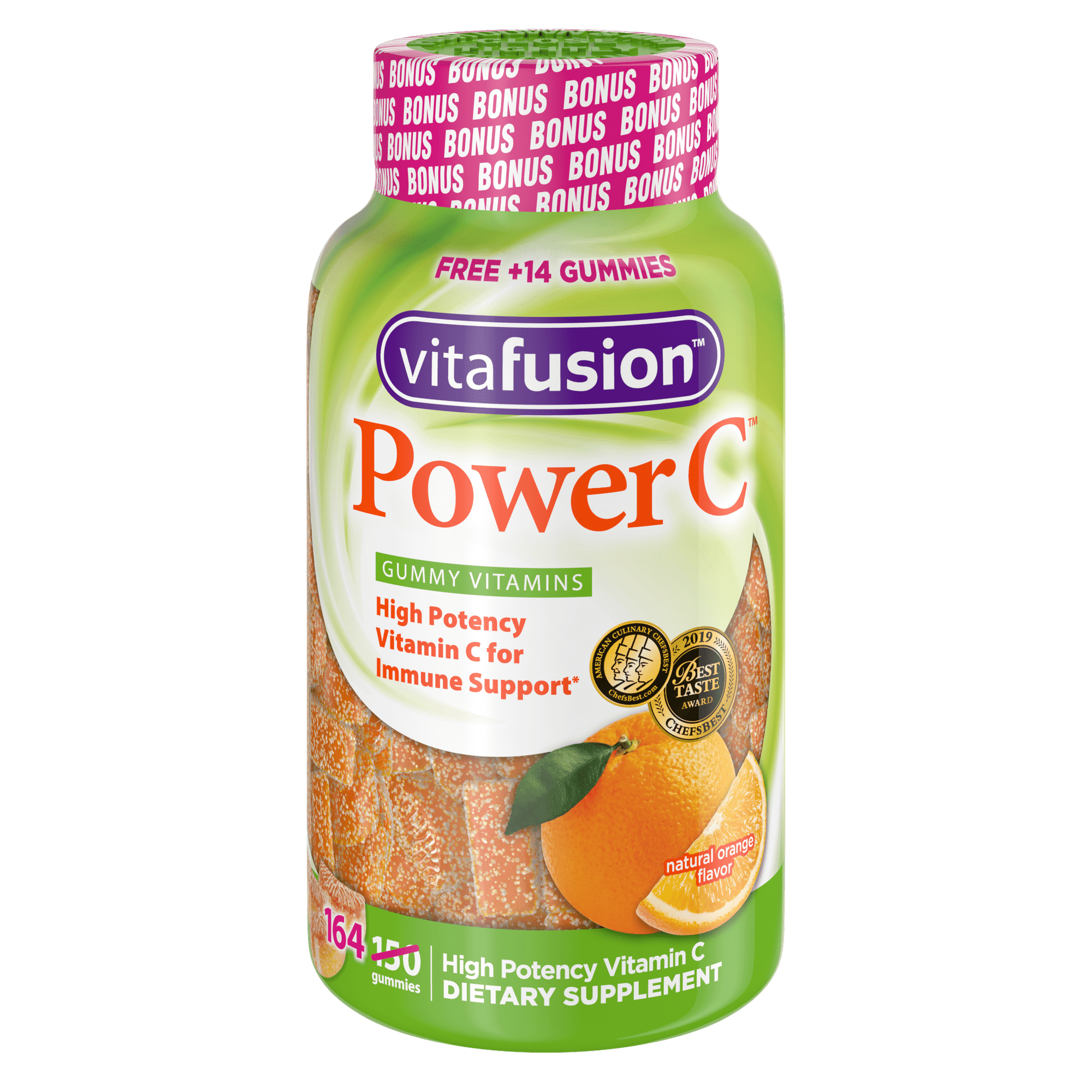 Vitafusion Power C Gummy Vitamin for Immune Support; Orange Flavor; 164 Count Vitafusion Power C Gummy Vitamin for Immune Support; Orange Flavor; 164 Count