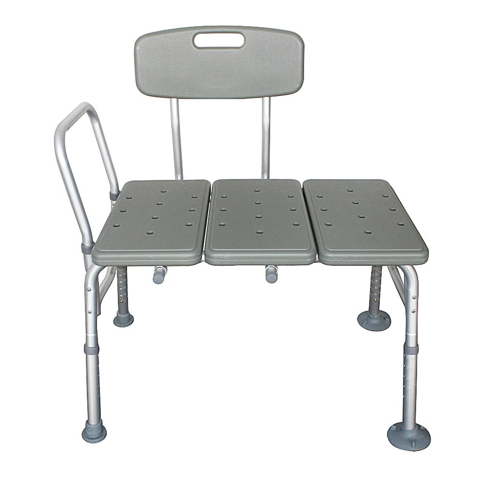 Medical Bathroom Safety Shower Tub Aluminium Alloy Bath Chair Transfer Bench with Back & Handle Gray YF Medical Bathroom Safety Shower Tub Aluminium Alloy Bath Chair Transfer Bench with Back & Handle Gray YF