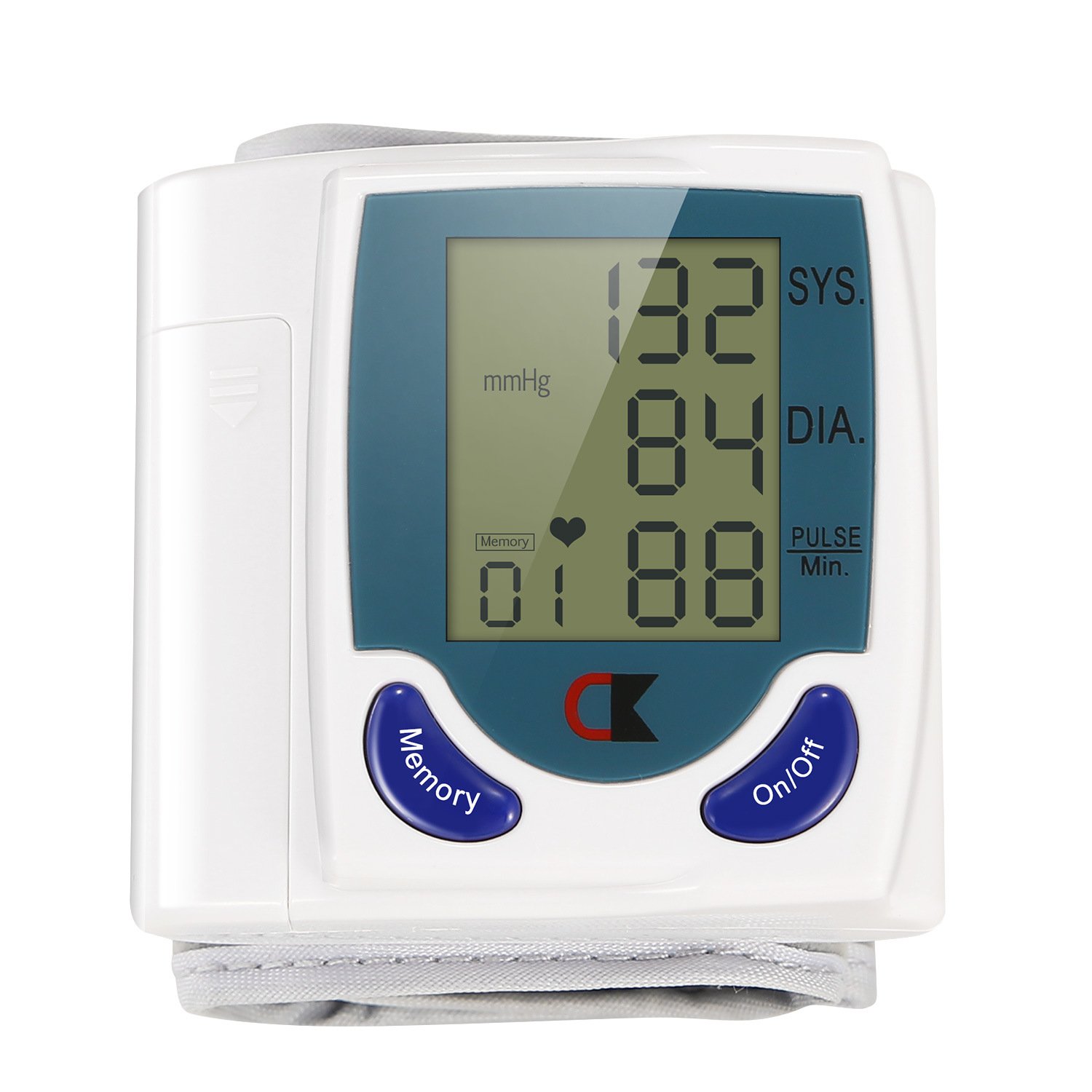 Blood Pressure Monitor Wrist Digital High Blood Pressure Cuff Heartbeat Tester with 60 Reading Memory Blood Pressure Monitor Wrist Digital High Blood Pressure Cuff Heartbeat Tester with 60 Reading Memory